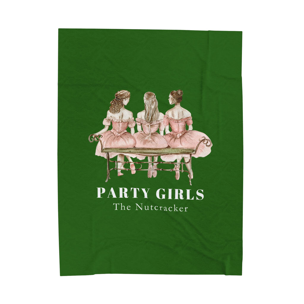 Nutcracker Party Girls Plush Blanket