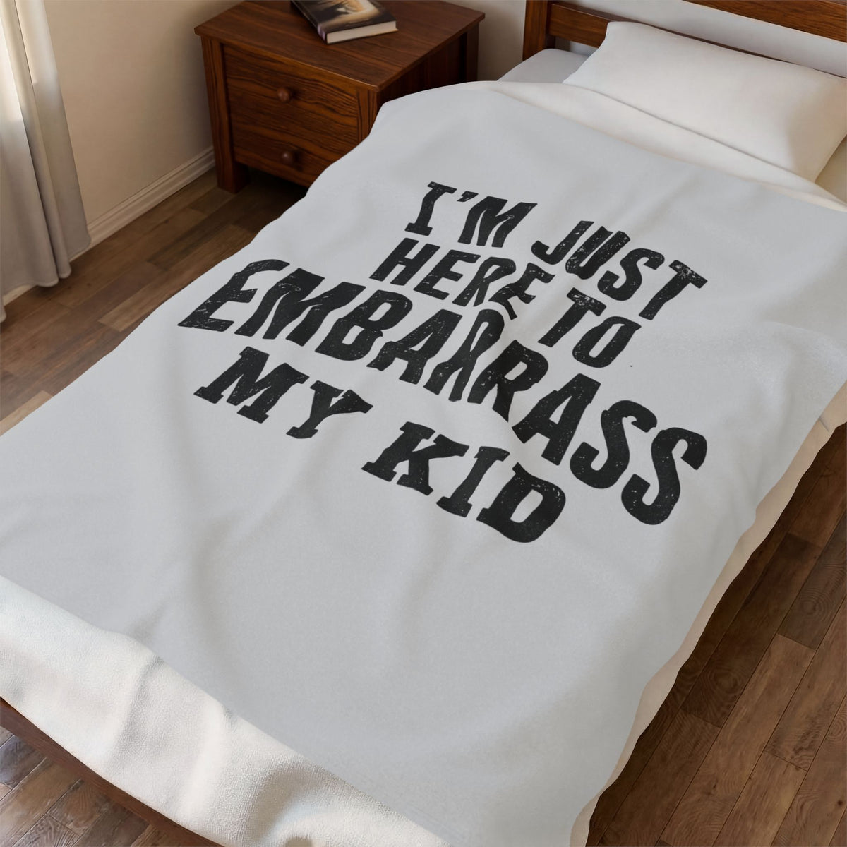 Here to Embarrass My Kid Plush Blanket