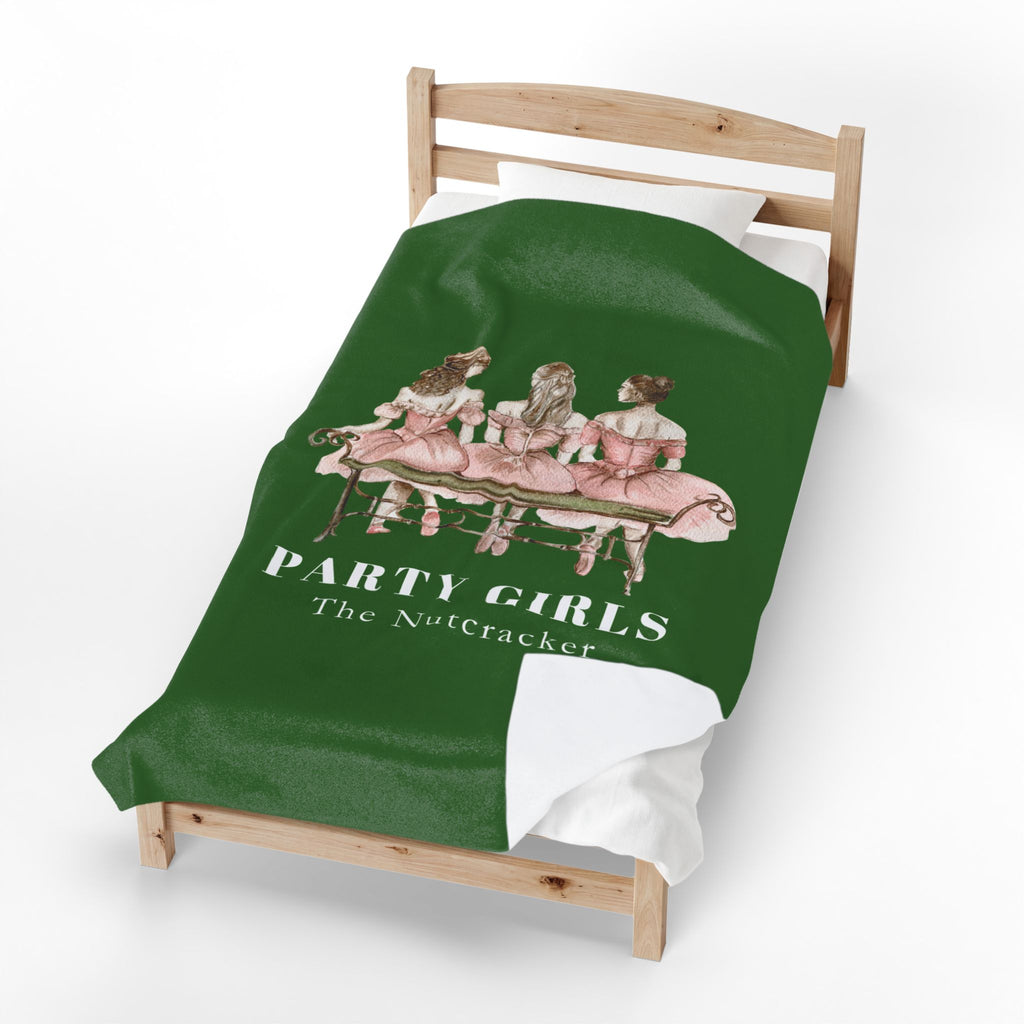 Nutcracker Party Girls Plush Blanket