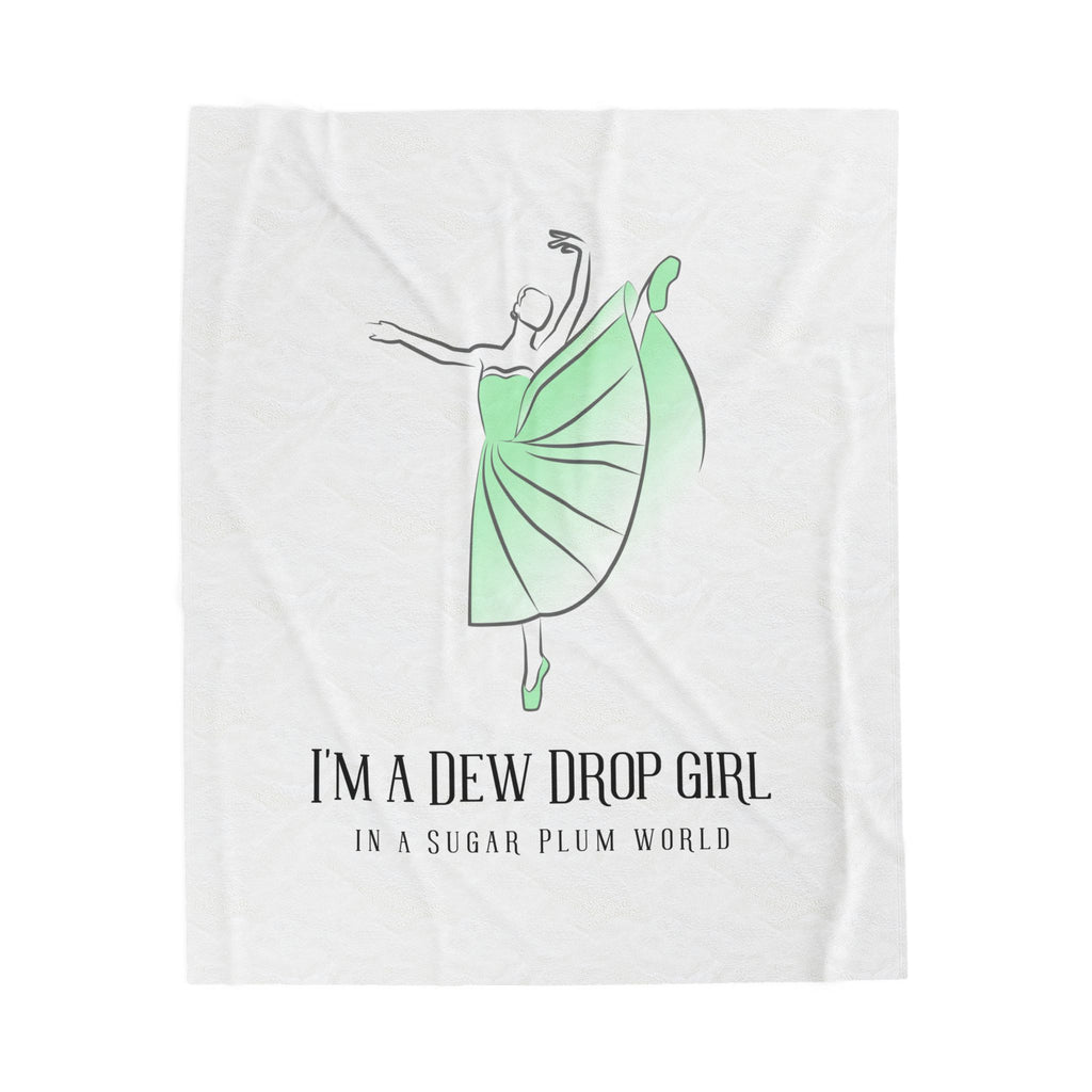 Dew Drop Girl Plush Blanket