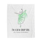 Dew Drop Girl Plush Blanket