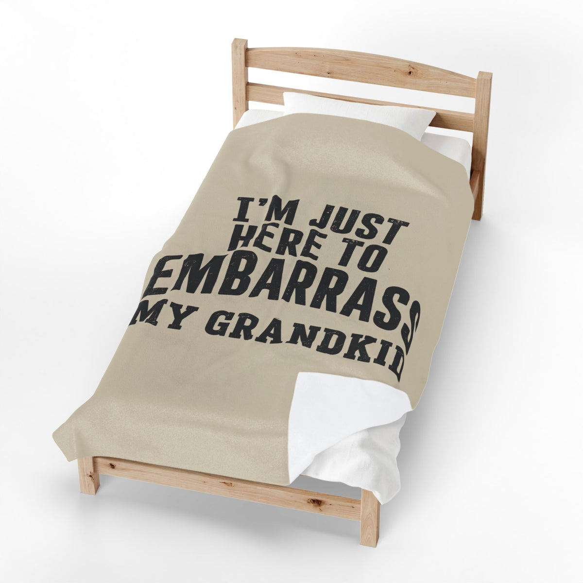 Here to Embarrass My Grandkid Plush Blanket