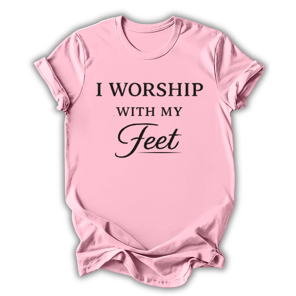 Worship With My Feet Kids T‑Shirt