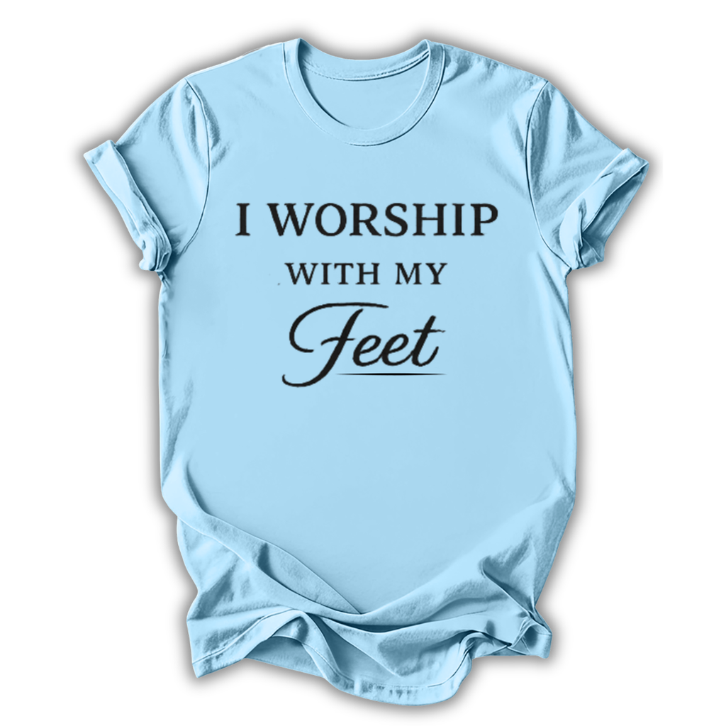 Worship With My Feet Kids T‑Shirt