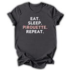 Eat Sleep Pirouette Kids T-Shirt