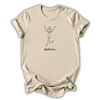 Ballerina Stick Figure T‑Shirt