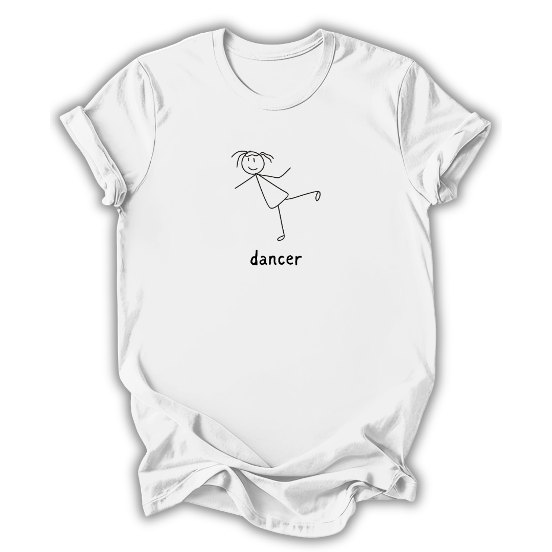 Dancer Stick Figure Kids T-Shirt