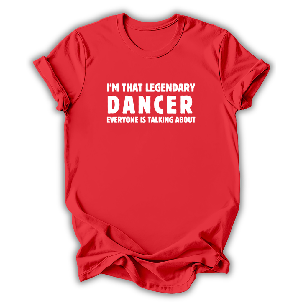 Red t-shirt with '525,600 minutes' text on a white background