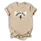 Beige t-shirt with 'SHOW DAY' and a dancer graphic on a white background