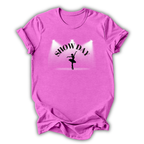 Pink t-shirt with 'SHOW DAY' and a dancer graphic on a white background
