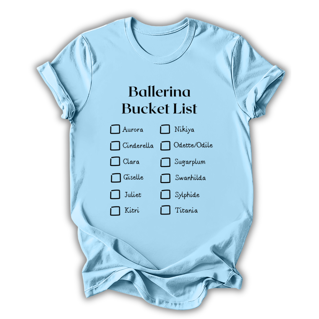 Ballerina Bucket List Kids T-Shirt