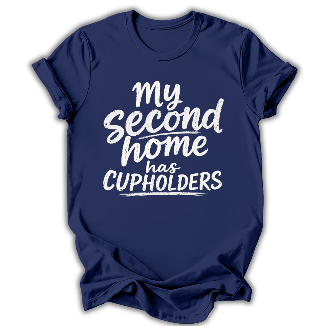 Navy blue t-shirt with white text 'I'm a dancer doing dancer things' on a white background