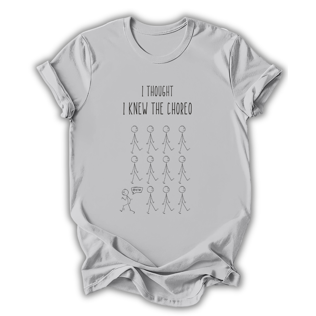 Gray t-shirt with a graphic of a dancer and text 'This is my natural habitat' on a white background