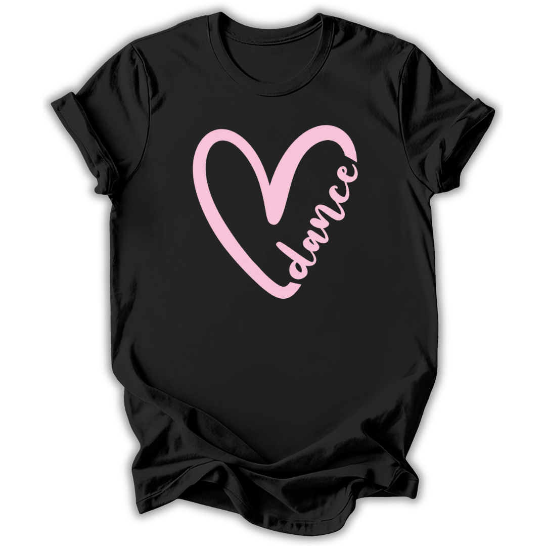 Black t-shirt with white text 'I'm that legendary dance teacher everyone is talking about' on a white background