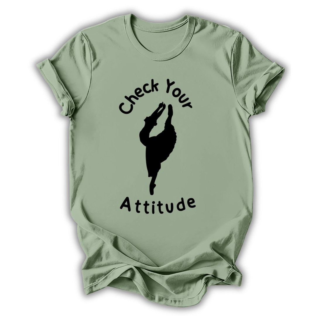 Light green t-shirt with black text and graphic on a white background