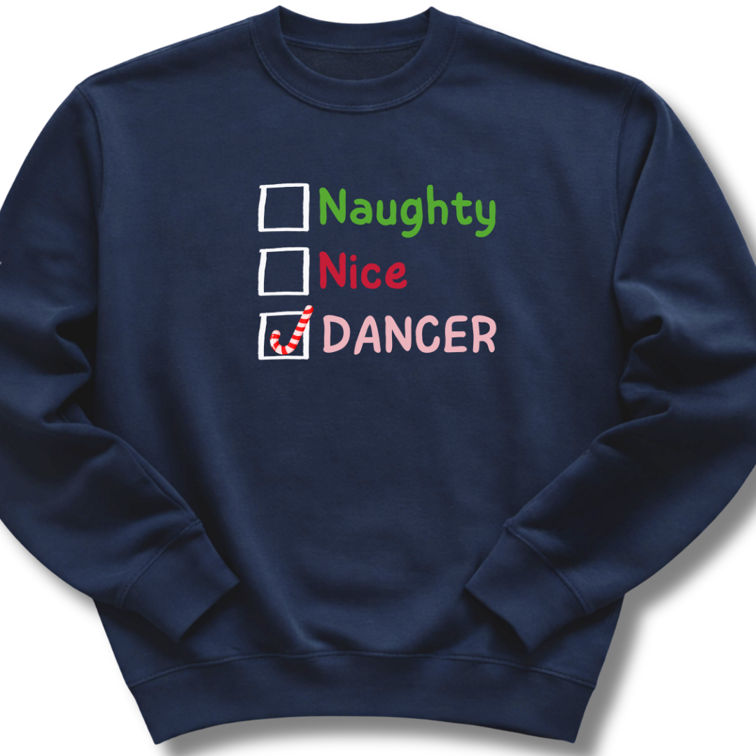 Naughty Nice Dancer Kids Sweatshirt