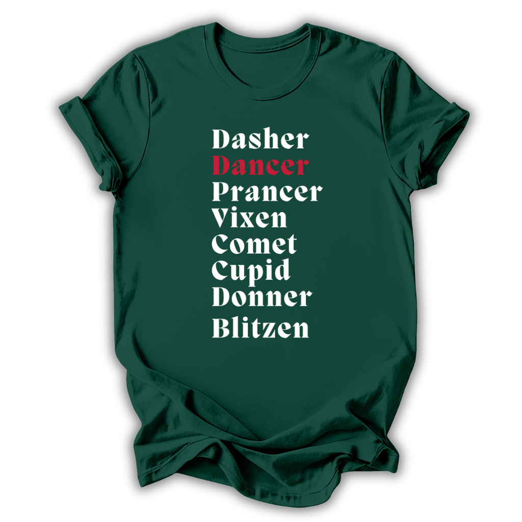 Reindeer Names T-Shirt