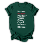 Reindeer Names T-Shirt