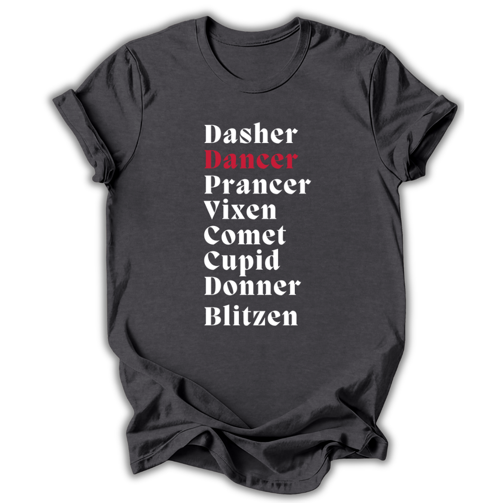 Reindeer Names T-Shirt