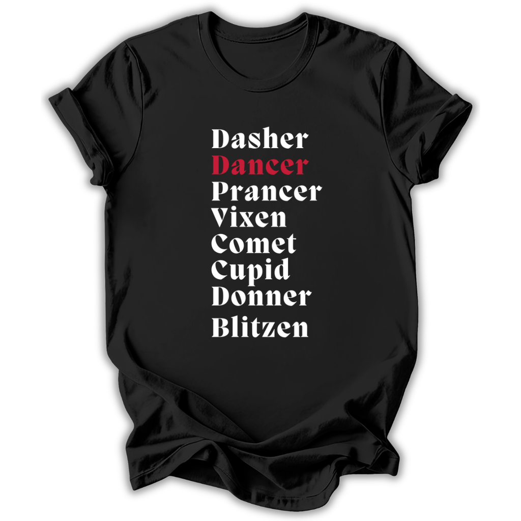 Reindeer Names Kids T-Shirt
