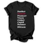 Reindeer Names Kids T-Shirt