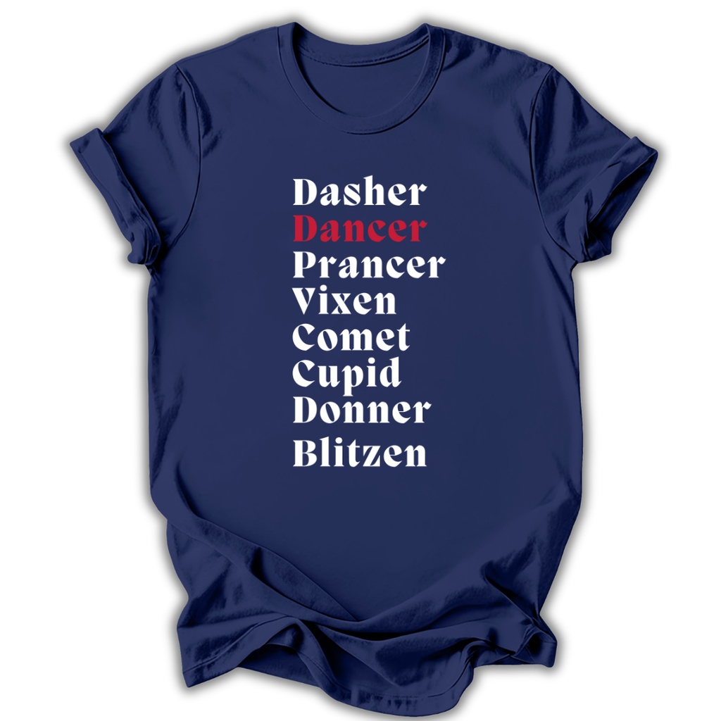 Reindeer Names Kids T-Shirt