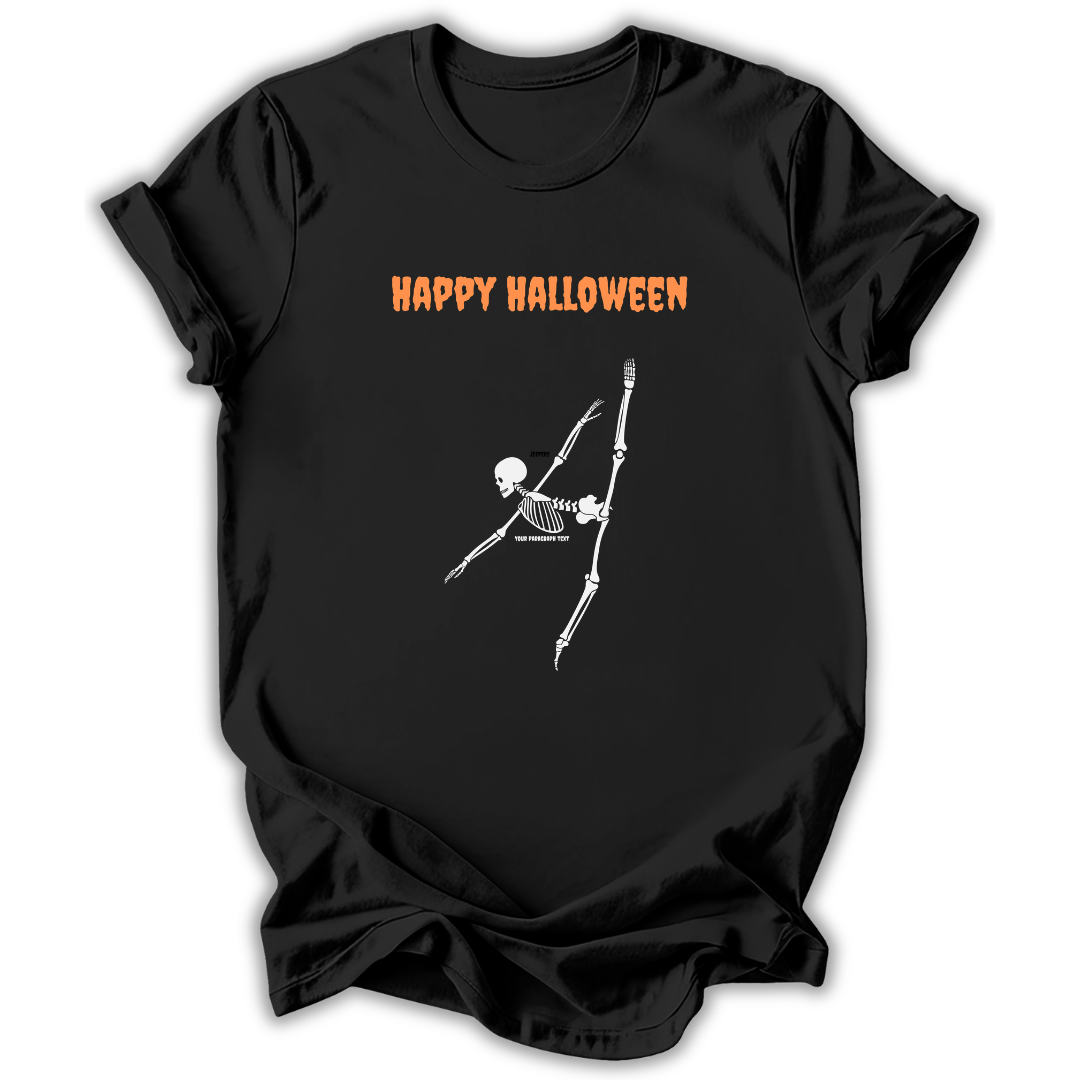 Happy Halloween Skeleton Kids T‑Shirt