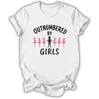 Outnumbered by Girls Kids T-Shirt