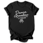 Black t-shirt with 'Corps de Ballet' text on a white background