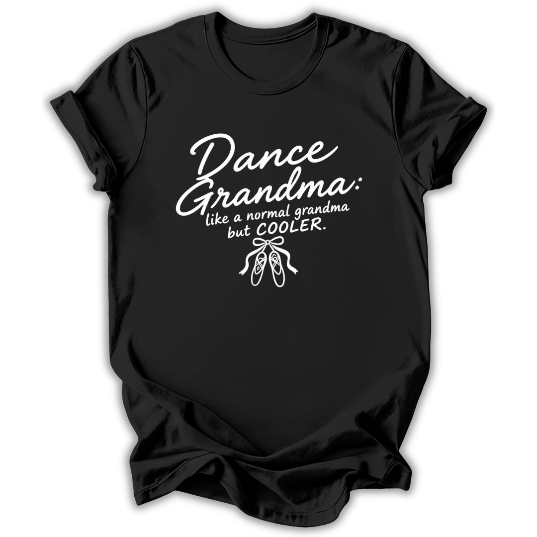Black t-shirt with 'Corps de Ballet' text on a white background