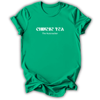 A bright green short-sleeve crewneck t-shirt with white text on the chest reading 'CHINESE TEA' in a stylized font and 'The Nutcracker' underneath, shown on a plain white background.