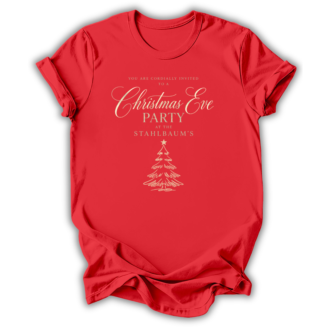 A red short-sleeve crewneck t-shirt with white text reading 'SUGARPLUM FAIRY' and 'The Nutcracker' printed on the chest, displayed against a clean white background.