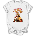 A white short-sleeve crewneck t-shirt with a graphic print of a mouse dressed as a king on a pile of candy canes, with the text 'I just can't wait to be KING' above it.