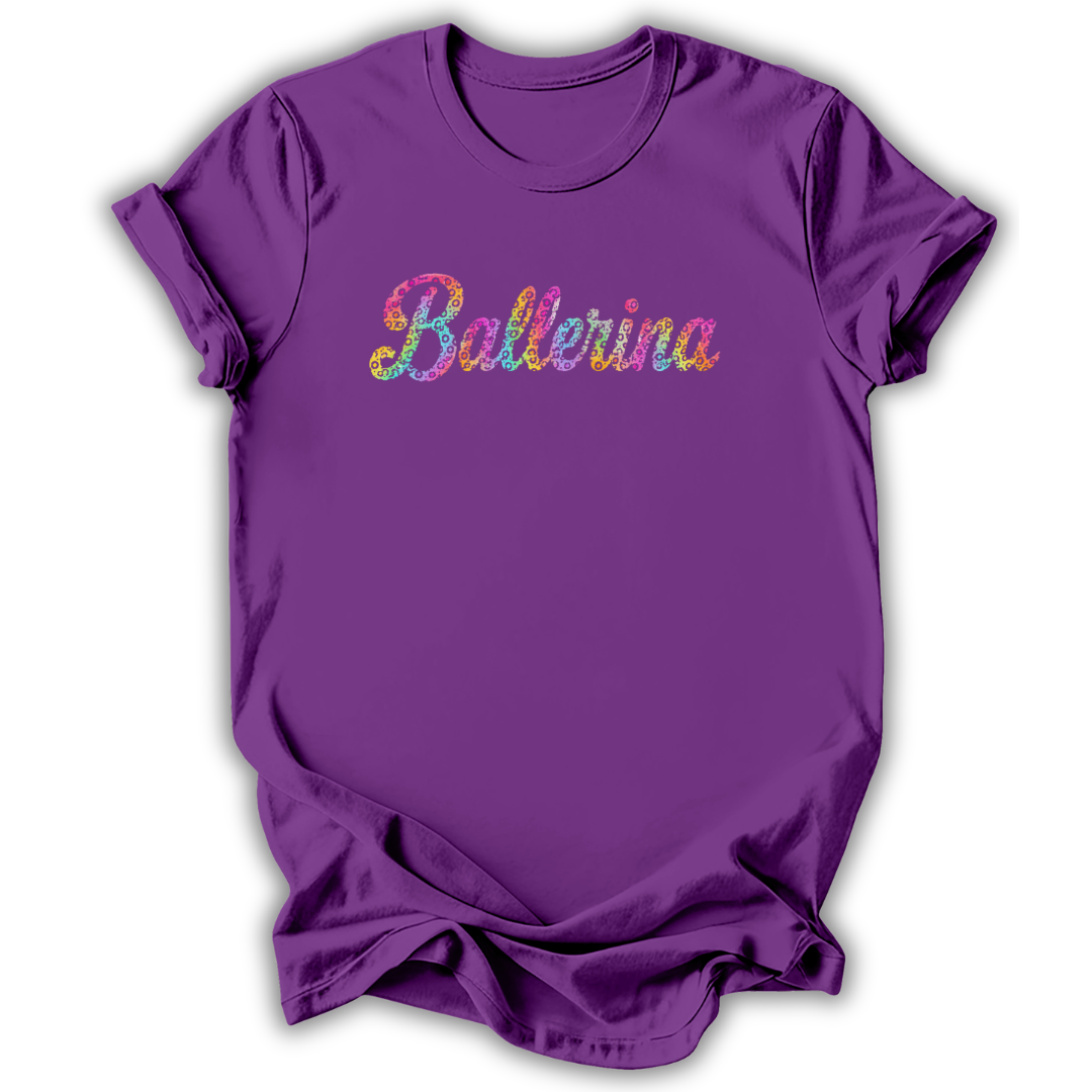 Ballerina Floral Script Kids T-Shirt