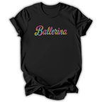 Ballerina Floral Script Kids T-Shirt