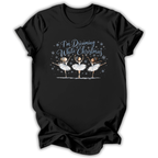Black t-shirt with white text 'Don't be afraid to take up space' on a white background