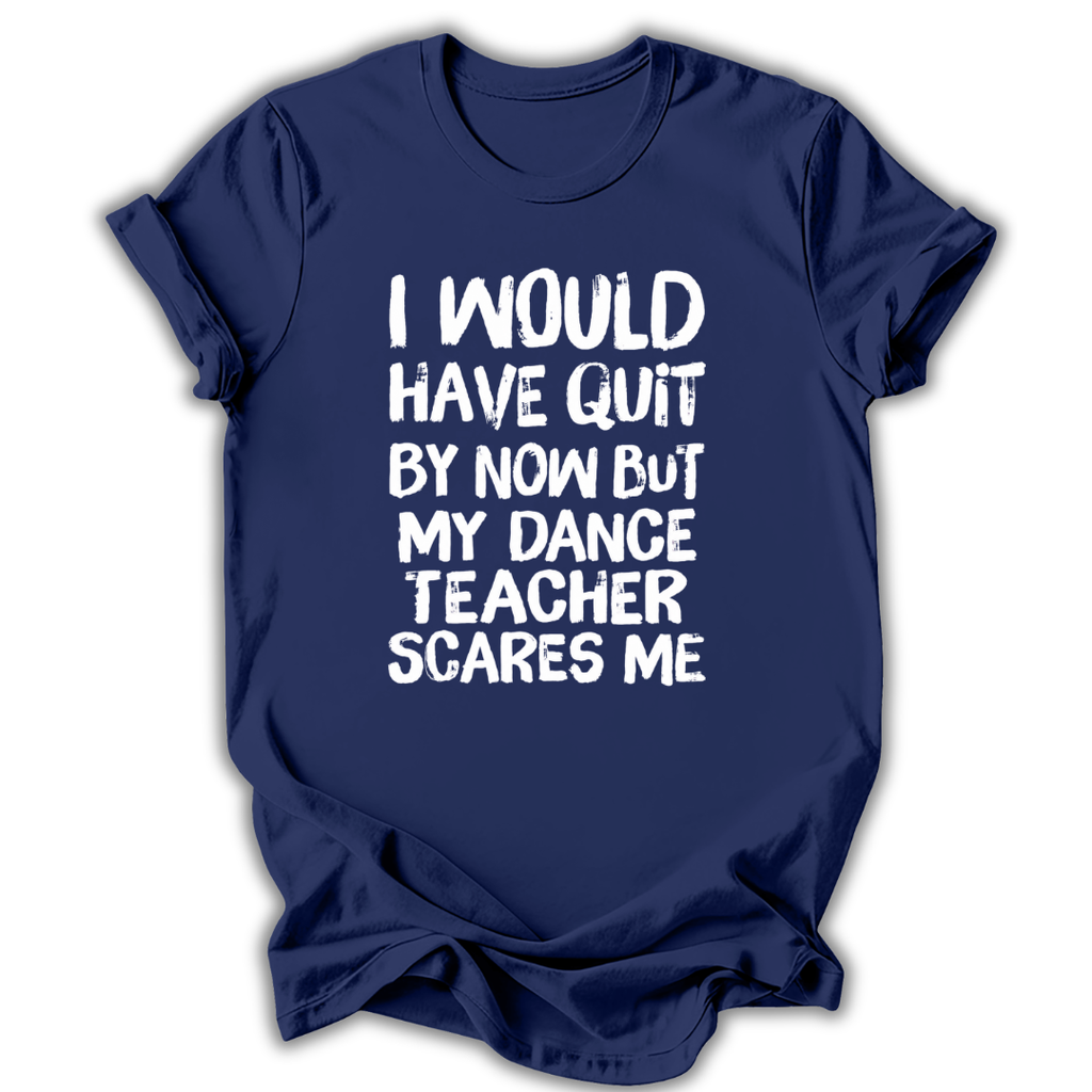 Navy blue t-shirt with 'Hard Shoe Crew' graphic design on a white background