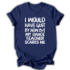 Navy blue t-shirt with 'Hard Shoe Crew' graphic design on a white background