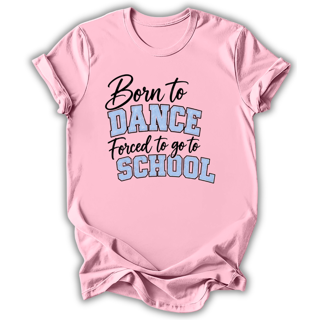 Light pink kids' t-shirt with the Born to Dance design