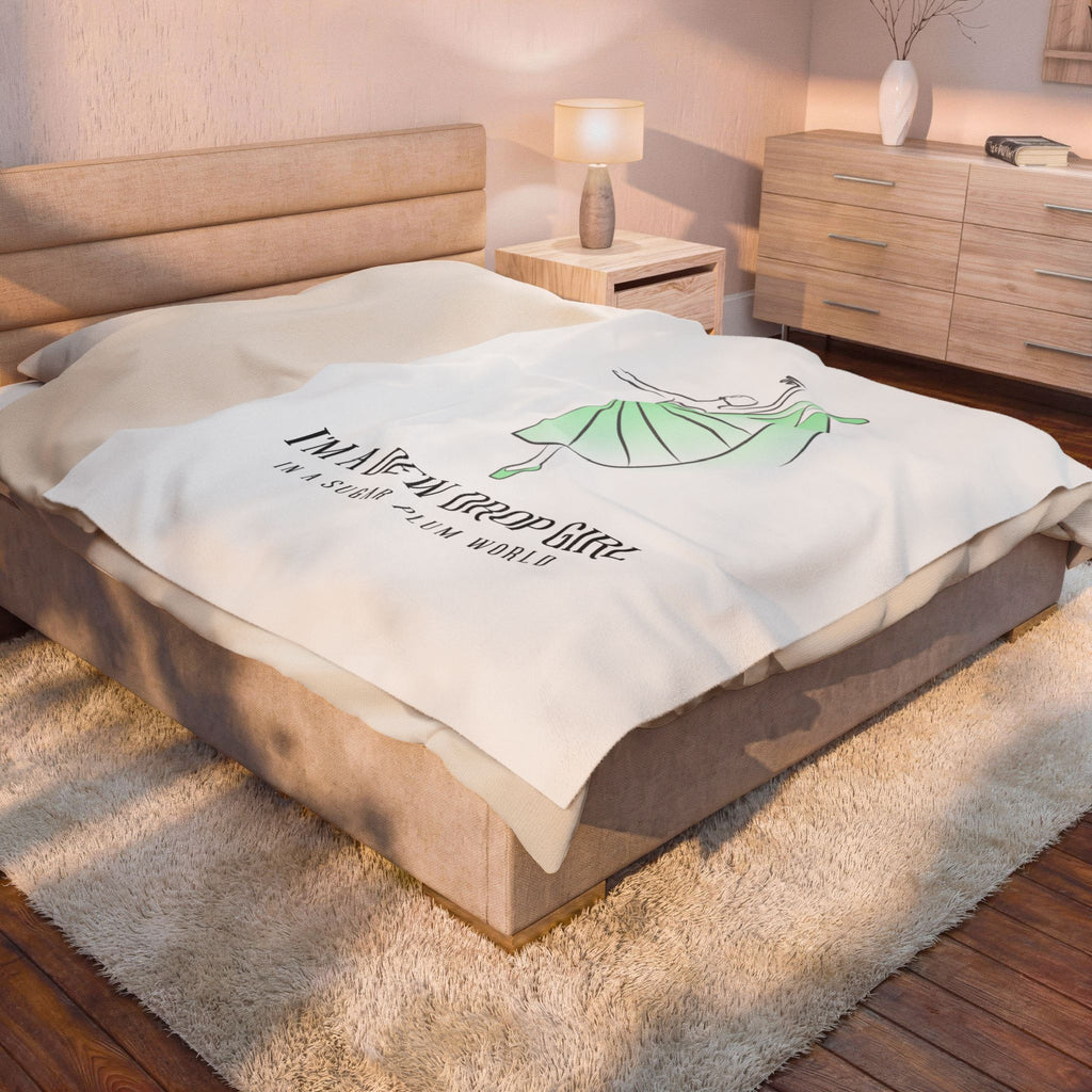 Dew Drop Girl Plush Blanket