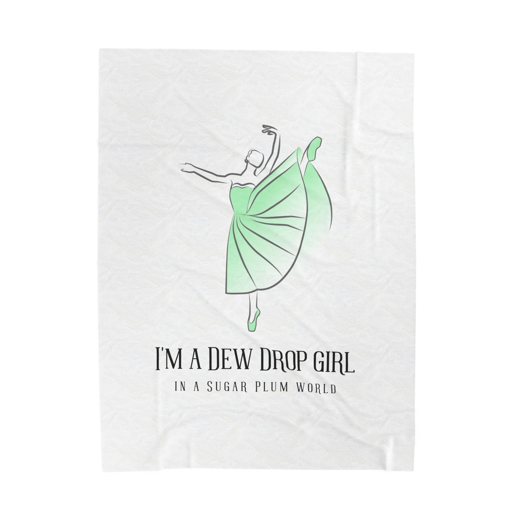 Dew Drop Girl Plush Blanket