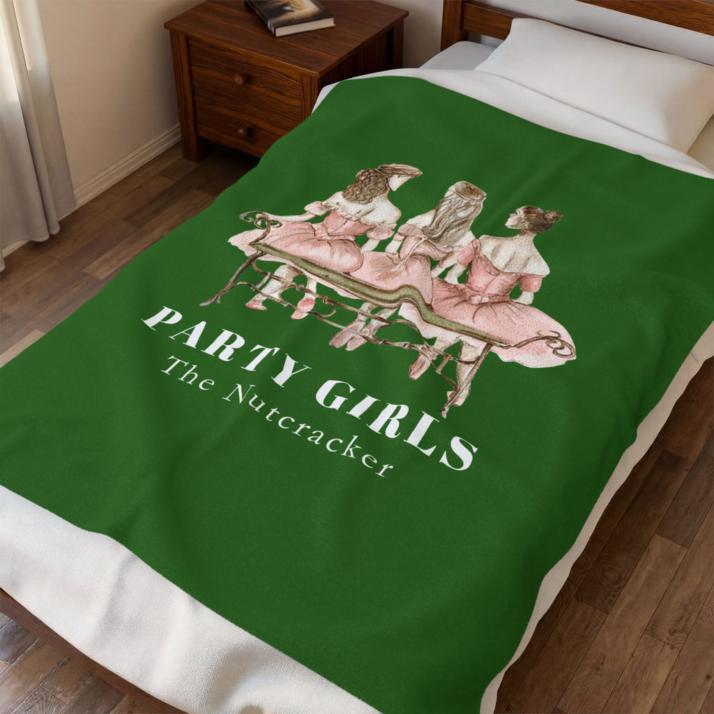 Nutcracker Party Girls Plush Blanket